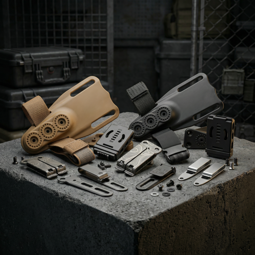 Fortis Tactical Kydex Kılıf Montaj Aparatları - Taktik Bacak Paneli (Drop Leg), Kemer Klipsi, Vida Setleri ve Bağlantı Donanımları