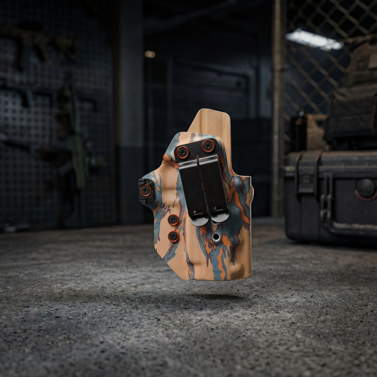 Fortis Tactical Özel Baskı Kamuflaj Kydex Tabanca Kılıfı - Metal Klips Sistemli ve Red Dot Uyumlu IWB Holster